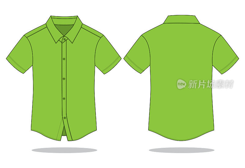 Green Uniform Shirt Vector for Template